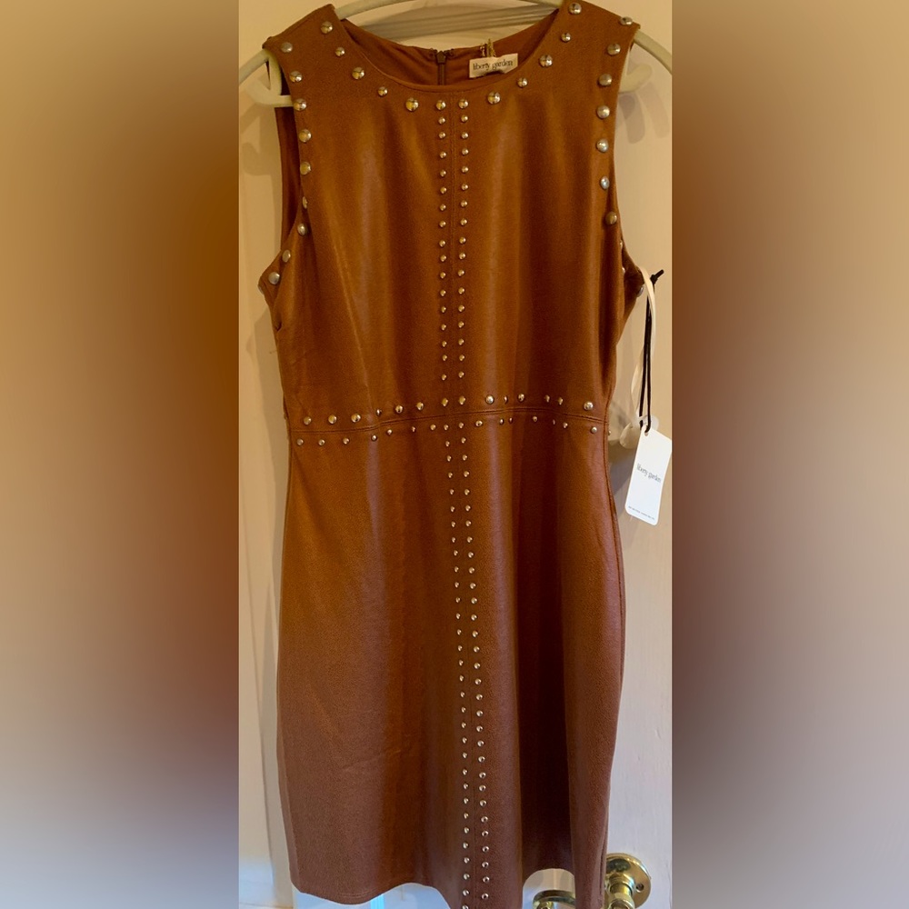 Soft pleather-like dress